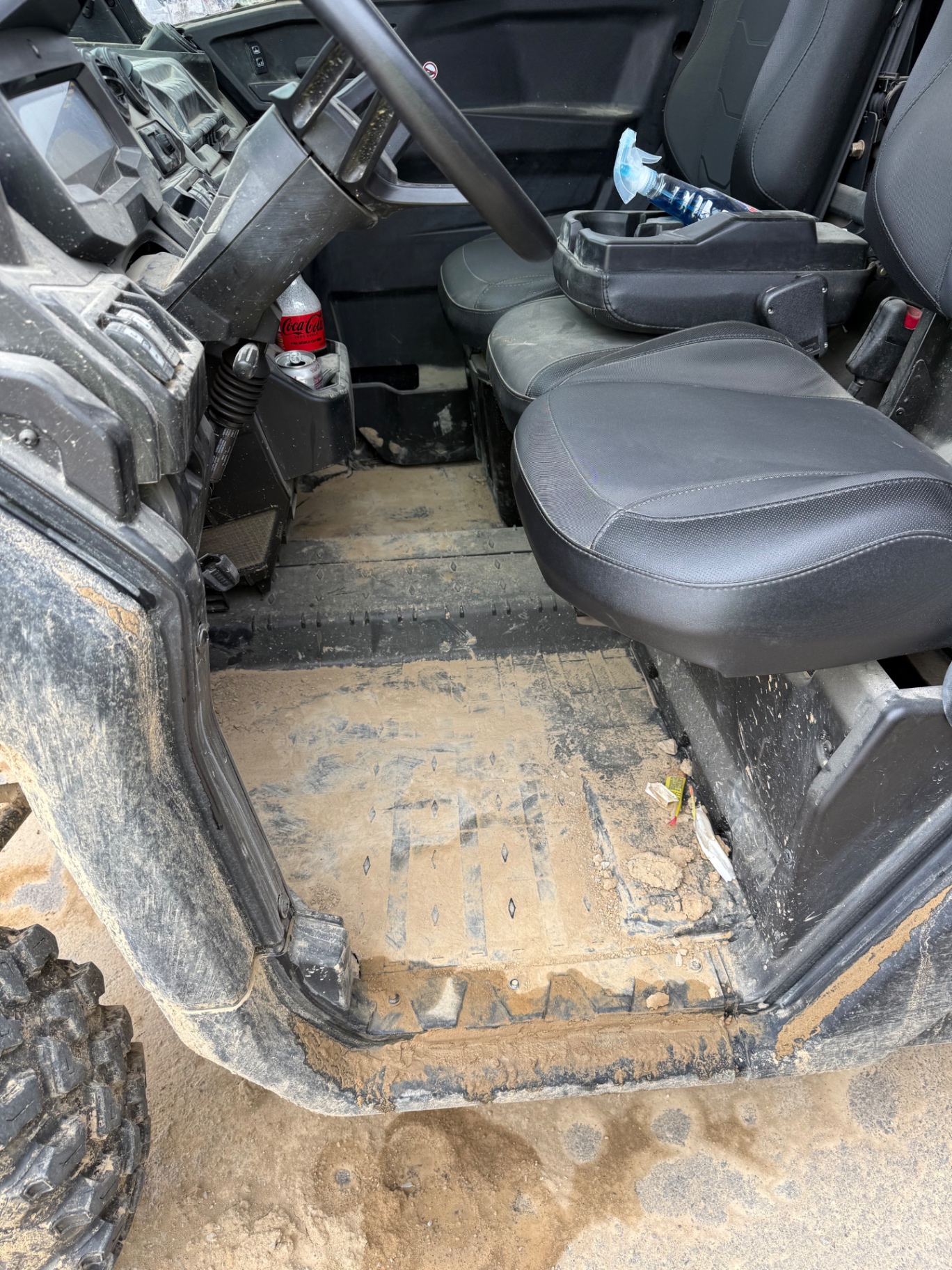 Cab Interior & Floorboards before cleaning